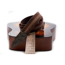 RightOn! Plain Brown Guitar Strap